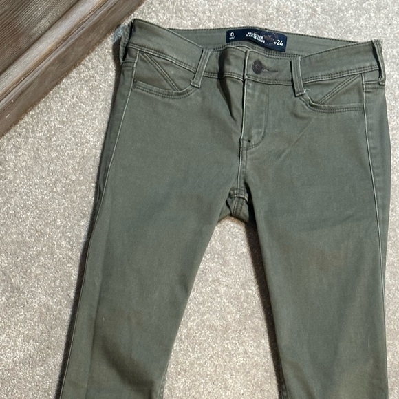 Hollister Skinny Low Rise Jean Legging Green size 0R - Picture 5 of 8